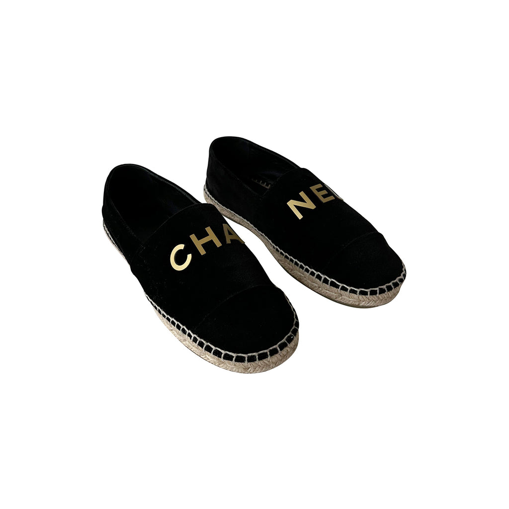 Chanel Velvet CC Espadrilles