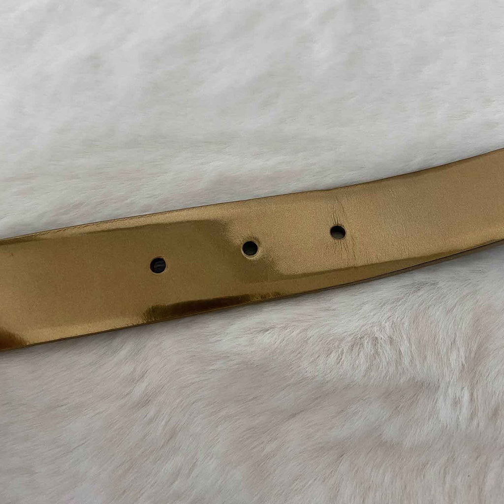 Chanel Metallic Gold Leather Belt