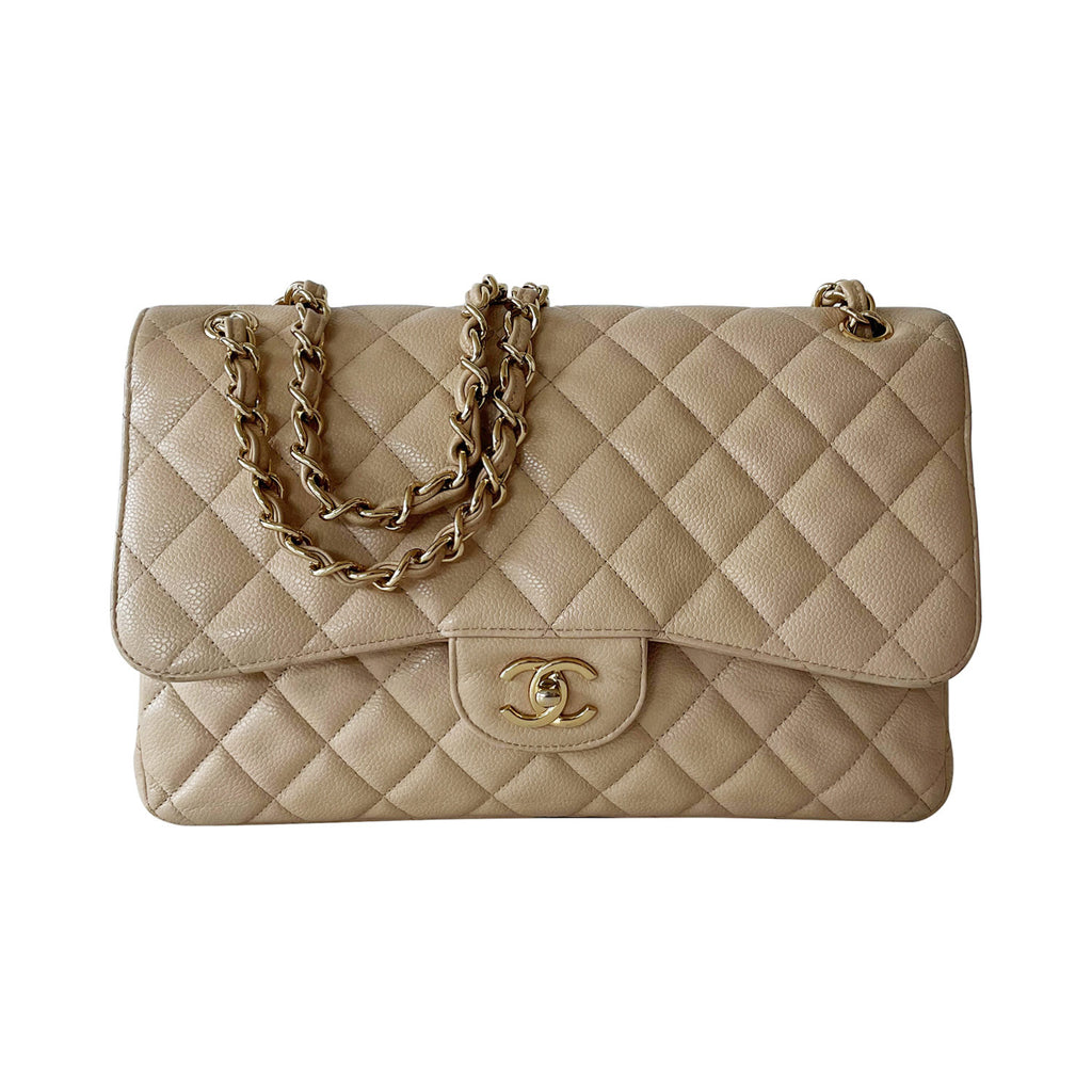 Chanel Classic Jumbo Double Flap Bag - Neutrals Shoulder Bags, Handbags -  CHA928426