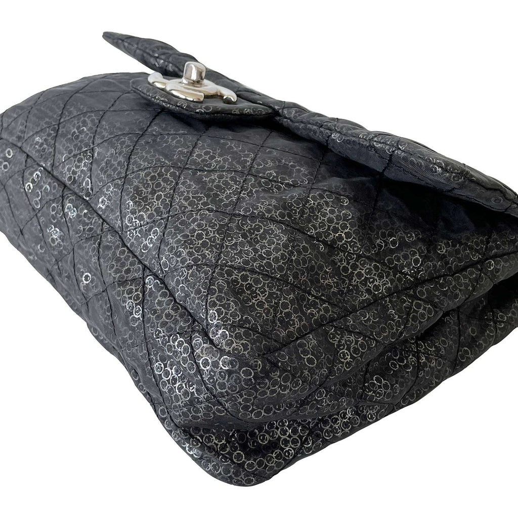 Chanel Classic Flap Hidden Mesh Medium Black Sequins Shoulder Bag – House  of Carver