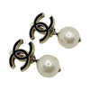 Chanel CC Logo Pearl Clip Earrings