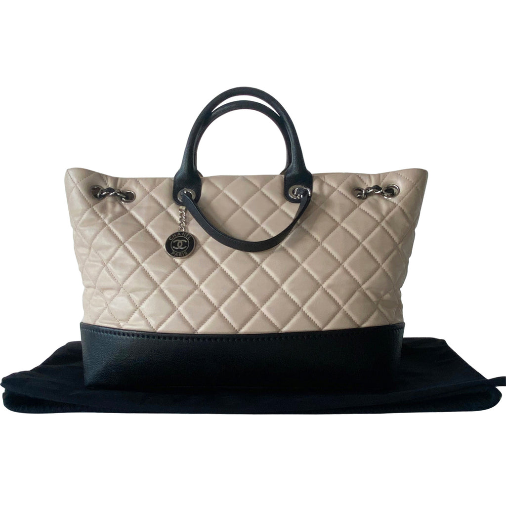 Chanel Quilted Shopper Tote Bag