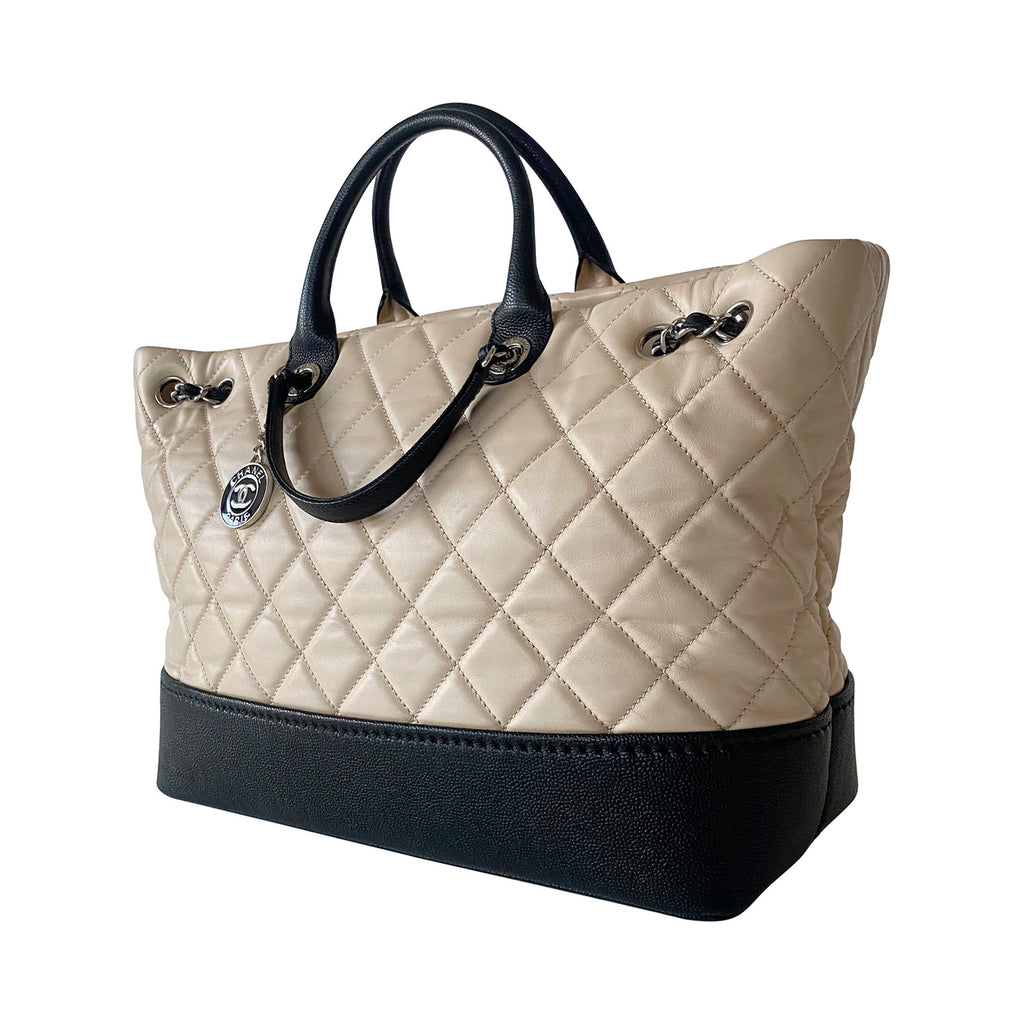 Chanel Quilted Shopper Tote Bag