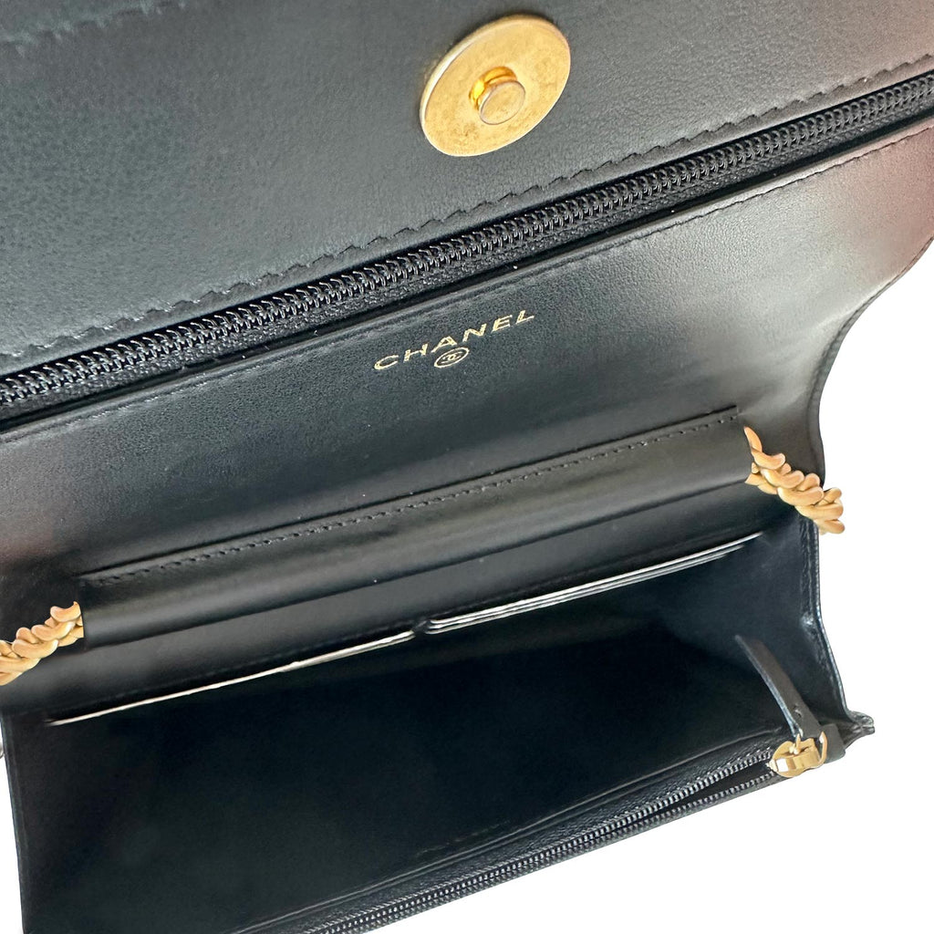 Shop authentic Chanel Quilted Wallet on Chain Boy Bag at revogue