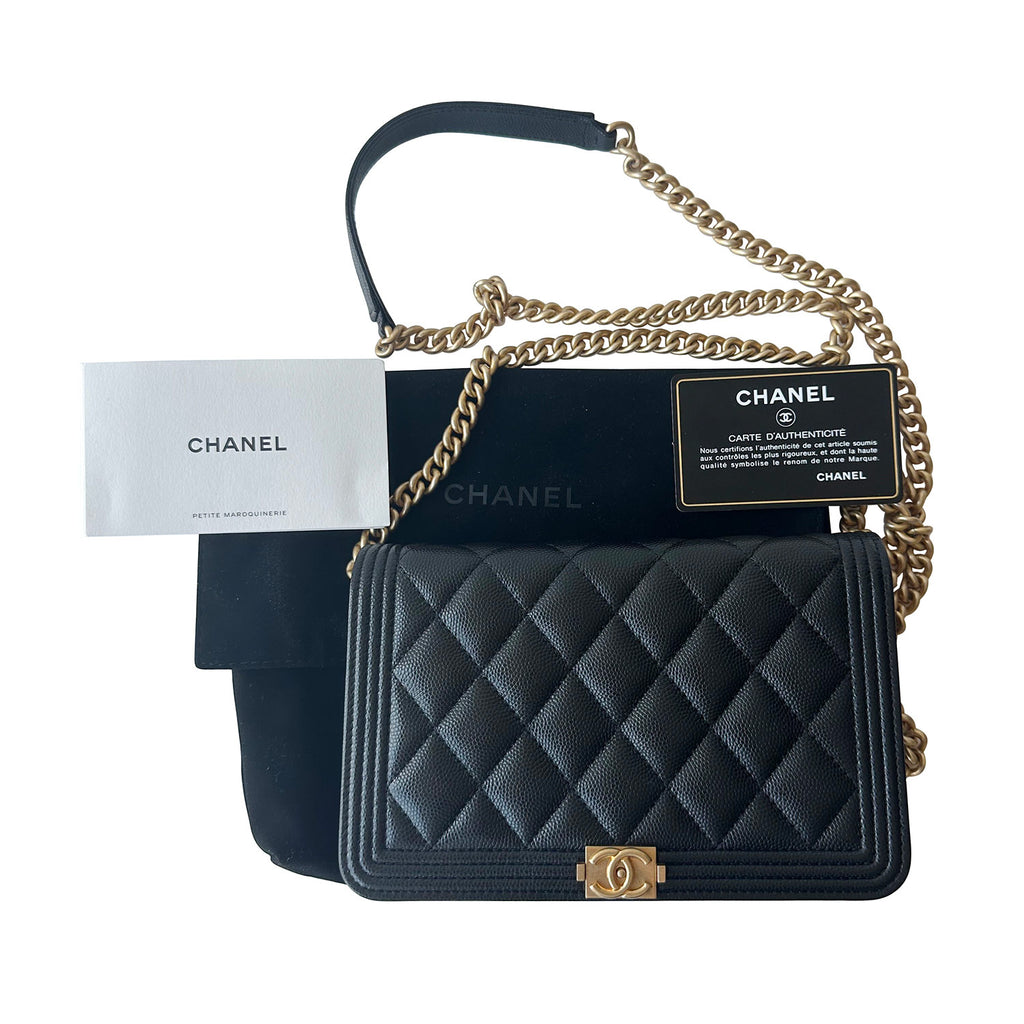 Chanel Black Leather Modern Chain Shoulder Bag ○ Labellov ○ Buy