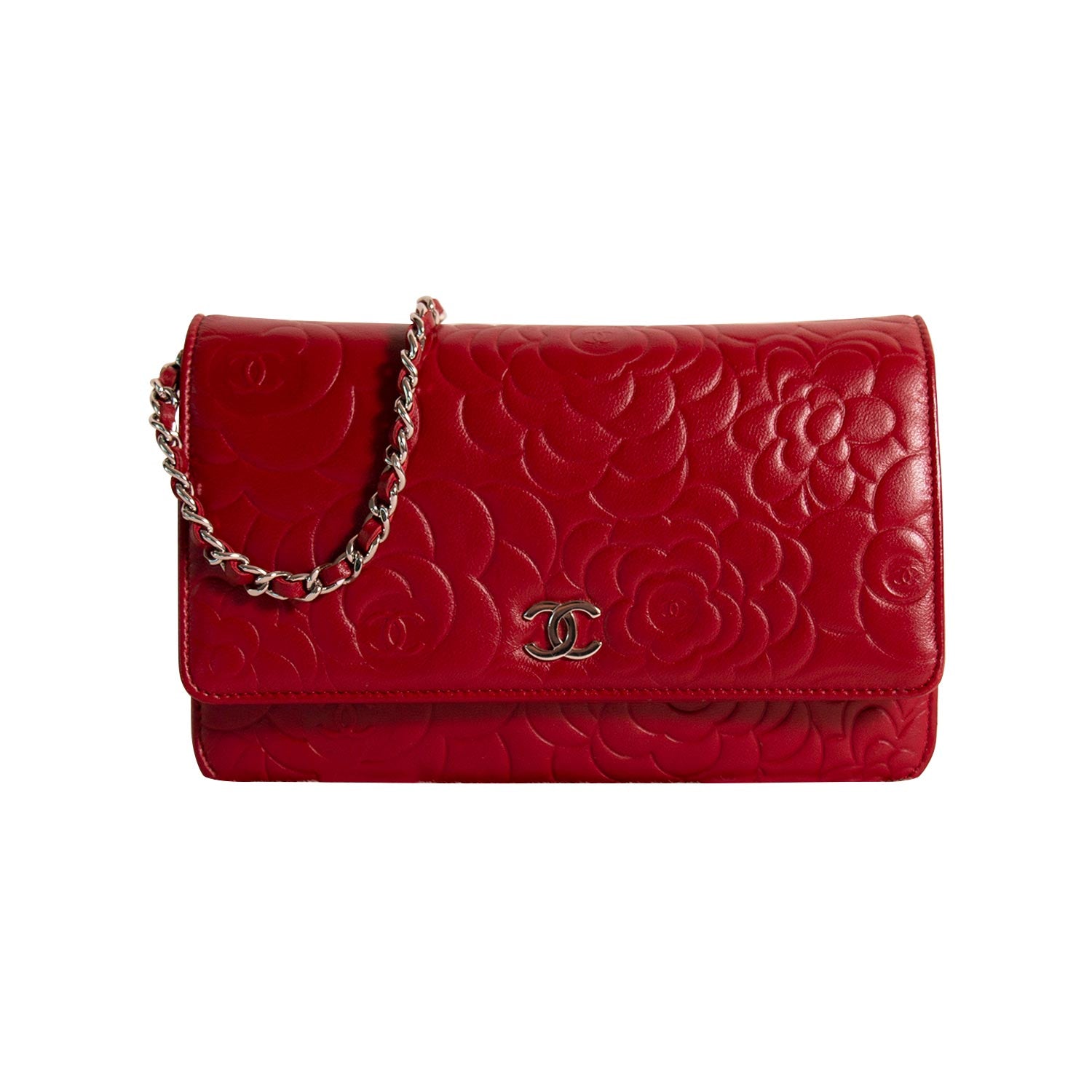 Shop authentic Chanel Camelia Flower Wallet on Chain at revogue