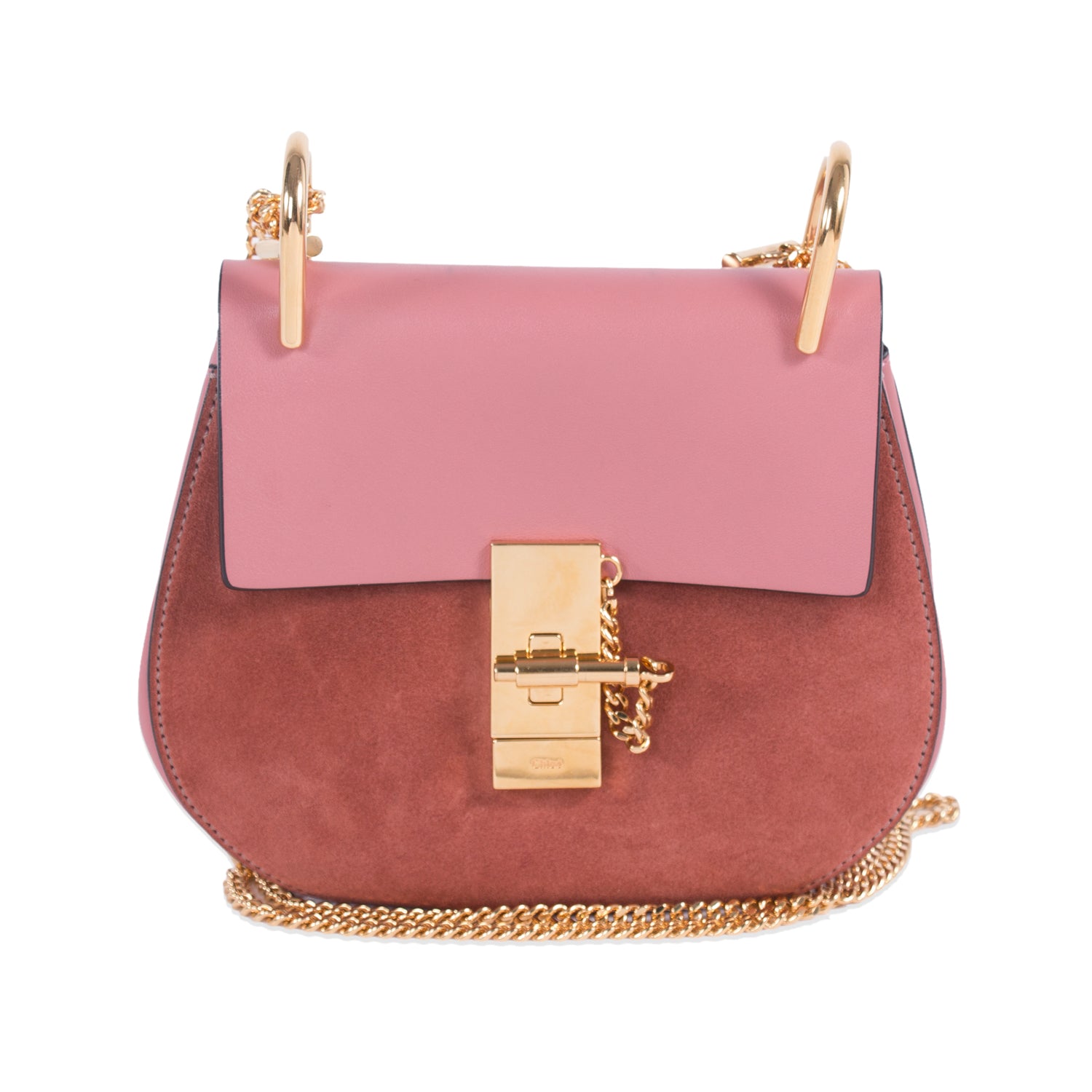 Shop authentic Chloé Drew Mini Leather Suede Shoulder Bag at revogue for just  USD 1,000.00
