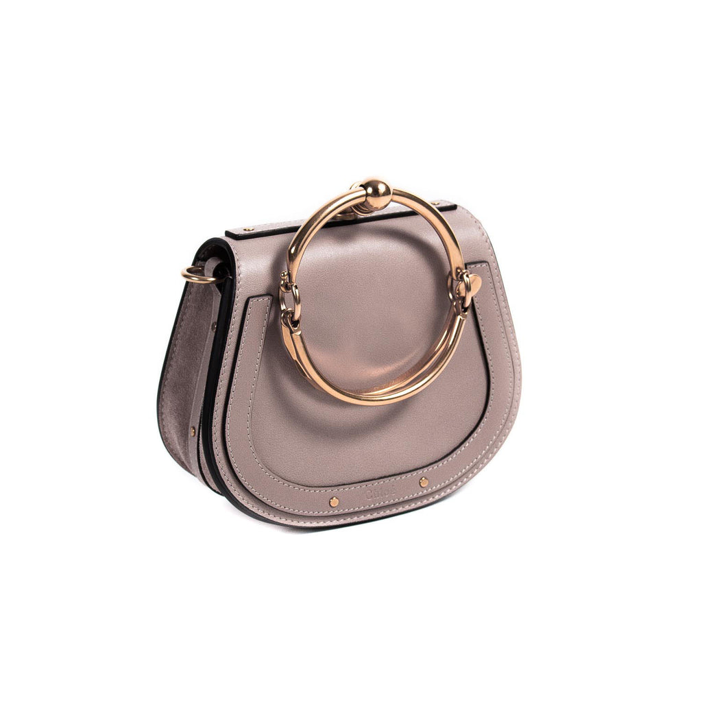 Chloé Tan Leather and Suede Small Nile Bracelet Shoulder Bag Chloe