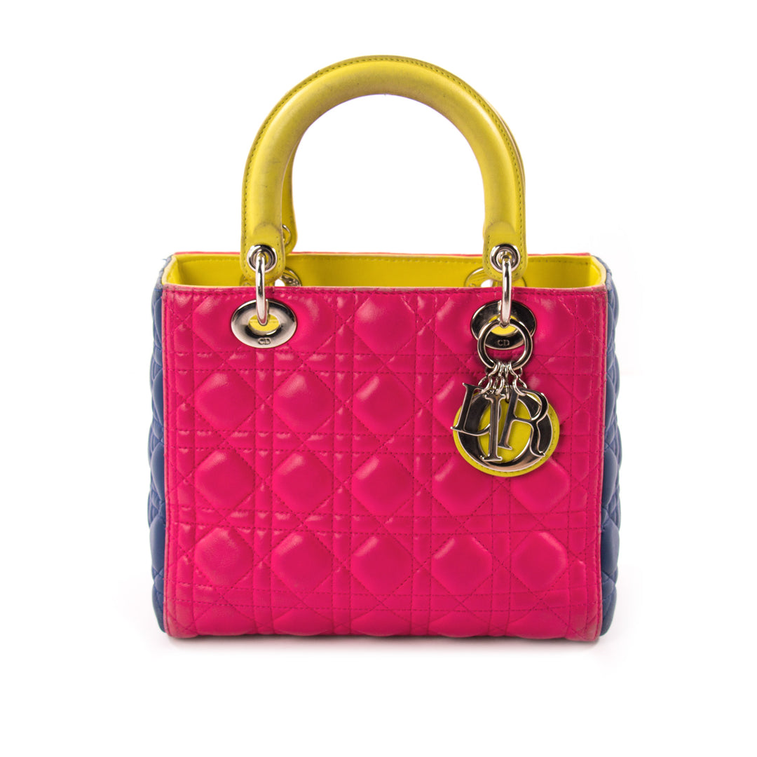 Christian Dior Tricolor Medium Lady Dior Bags Dior - Shop authentic new pre-owned designer brands online at Re-Vogue