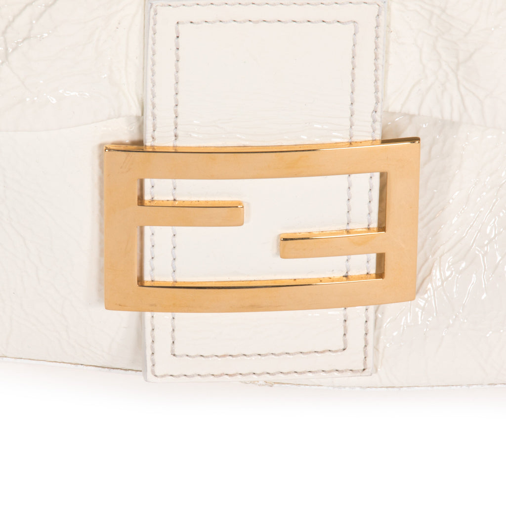 Fendi White Baguette - revogue