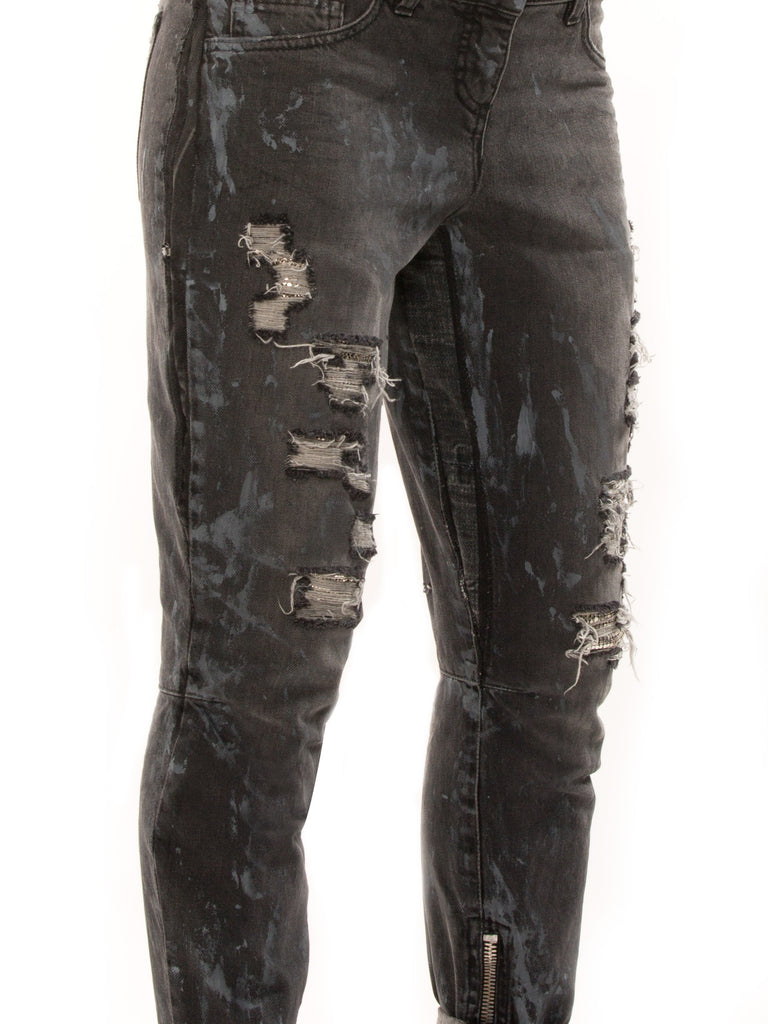 Balmain Distressed Biker Jeans - revogue