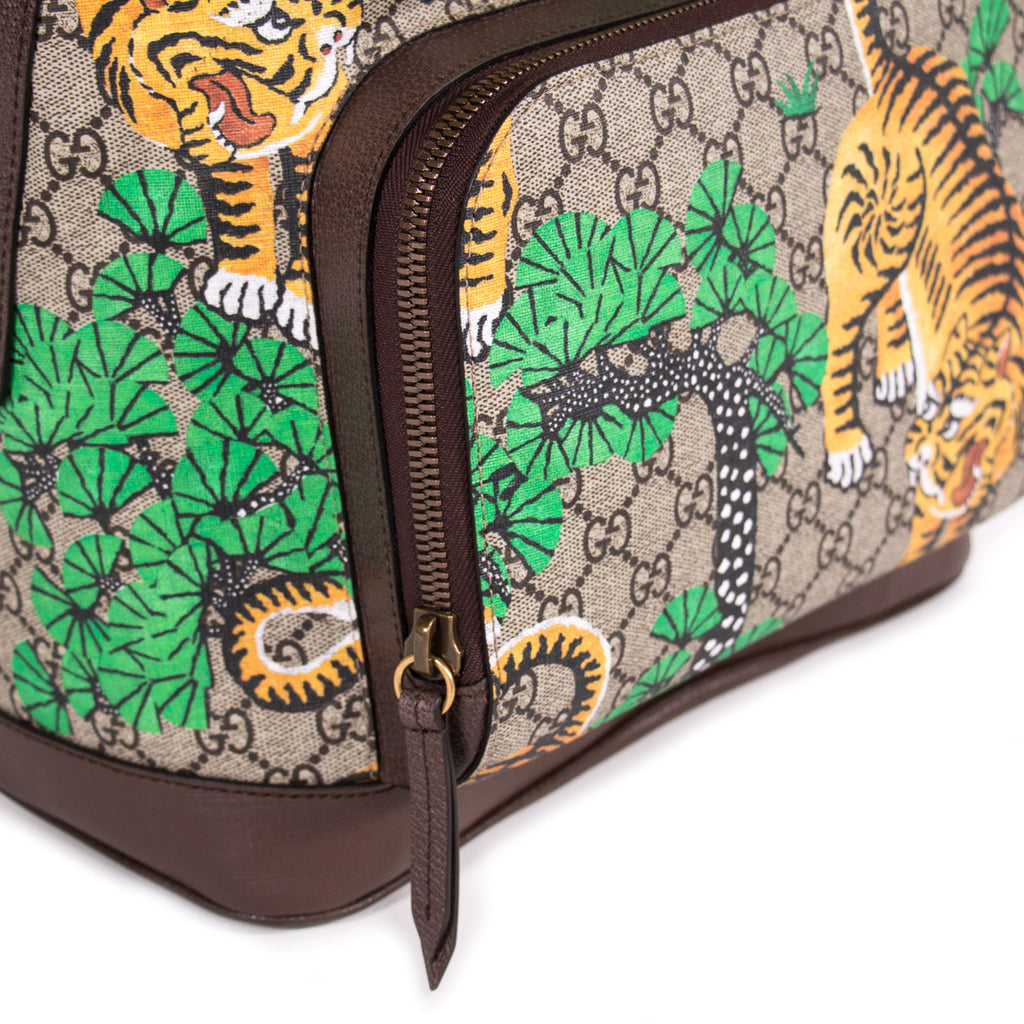 Brown Gucci GG Supreme Bengal Clutch Bag, RvceShops Revival