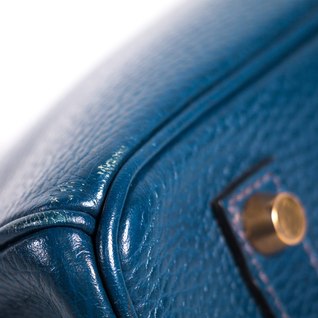 Hermes Birkin 35 Vache Ardennes Bleu Sapphire Bags Hermès - Shop authentic new pre-owned designer brands online at Re-Vogue