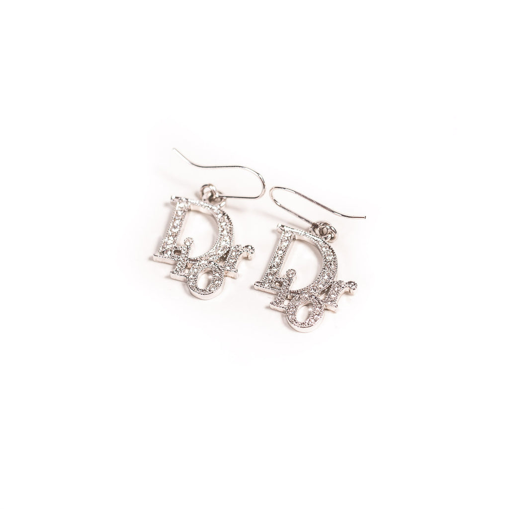 Dior Crystal Logo Drop Earrings Accessories Dior - Shop authentic new pre-owned designer brands online at Re-Vogue