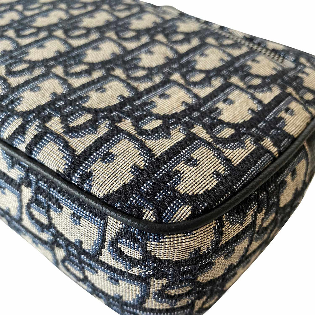 Dior CD Toiletry Diamond Canvas Pouch - Wornright Authenticated Shopping