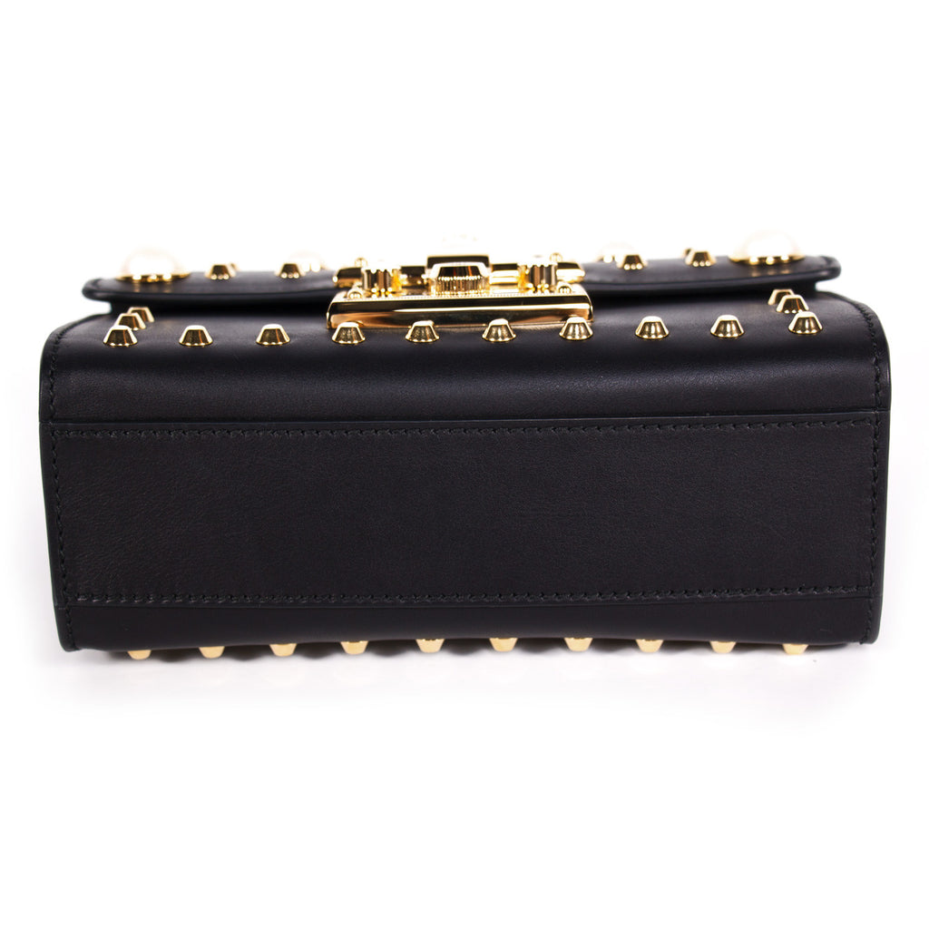 Gucci Padlock Studded Leather Shoulder Bag Bags Gucci - Shop authentic new pre-owned designer brands online at Re-Vogue