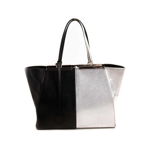 Fendi 2Jours Petite Embellished Leather Tote