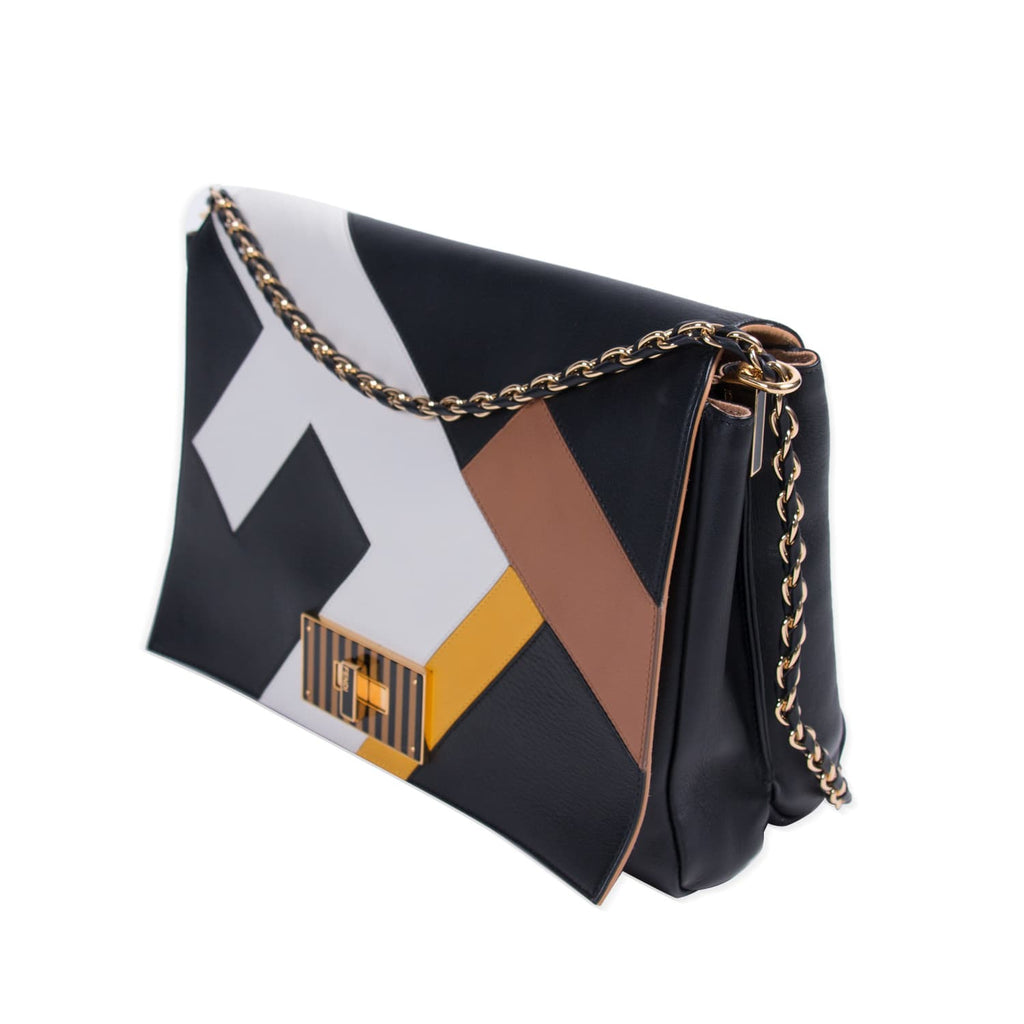 Shop authentic Fendi Pequin Claudia Large Flap at revogue for just