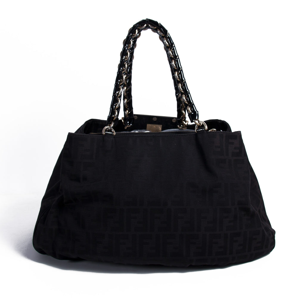 Shop authentic Fendi Mia Large Zucca Canvas Bag at revogue for