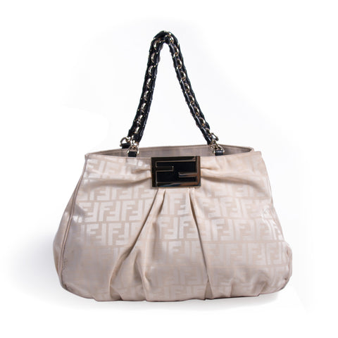 Fendi 2Jours Petite Embellished Leather Tote
