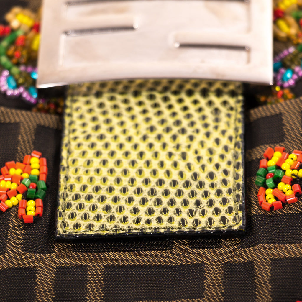 Fendi Floral Beaded Zucca Mini Baguette Bags Fendi - Shop authentic new pre-owned designer brands online at Re-Vogue