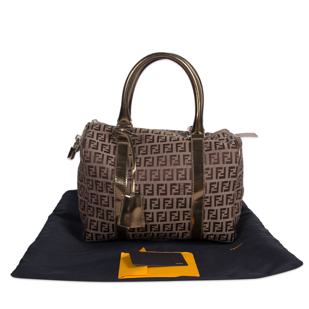 Fendi Zucca Spalmati Boston Bag Bags Fendi - Shop authentic new pre-owned designer brands online at Re-Vogue