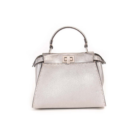 Fendi 2Jours Petite Embellished Leather Tote