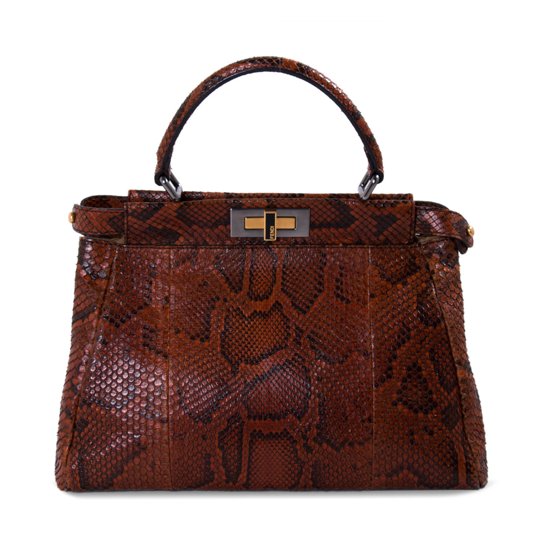 Fendi Python Medium Peekaboo Bag Bags Fendi - Shop authentic new pre-owned designer brands online at Re-Vogue