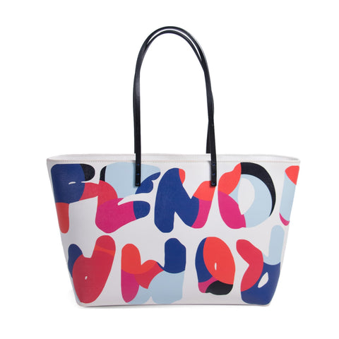 Fendi 2Jours Petite Embellished Leather Tote