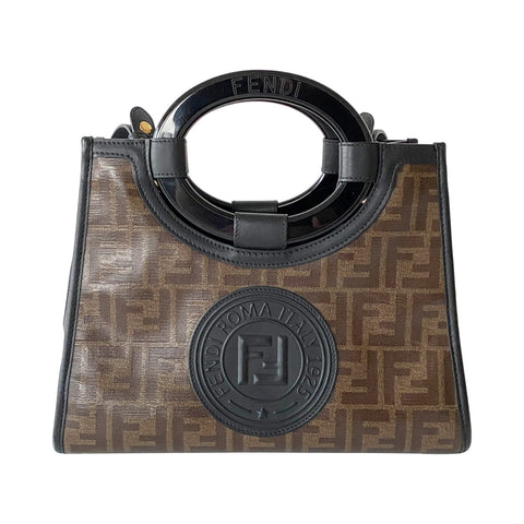 Fendi 2Jours Petite Embellished Leather Tote
