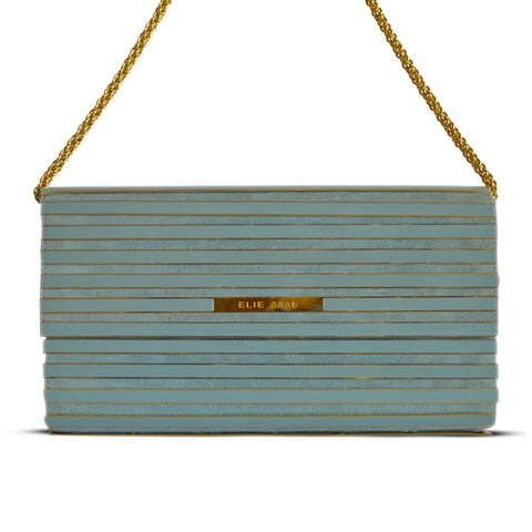 Elie Saab Orange Suede Clutch