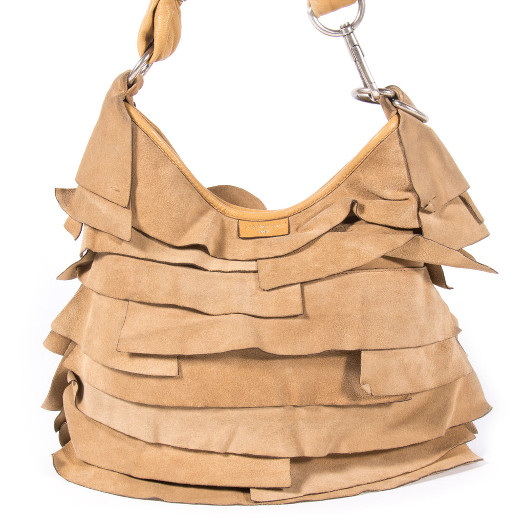 St Tropez Brown Canvas Shoulder Bag (55791)