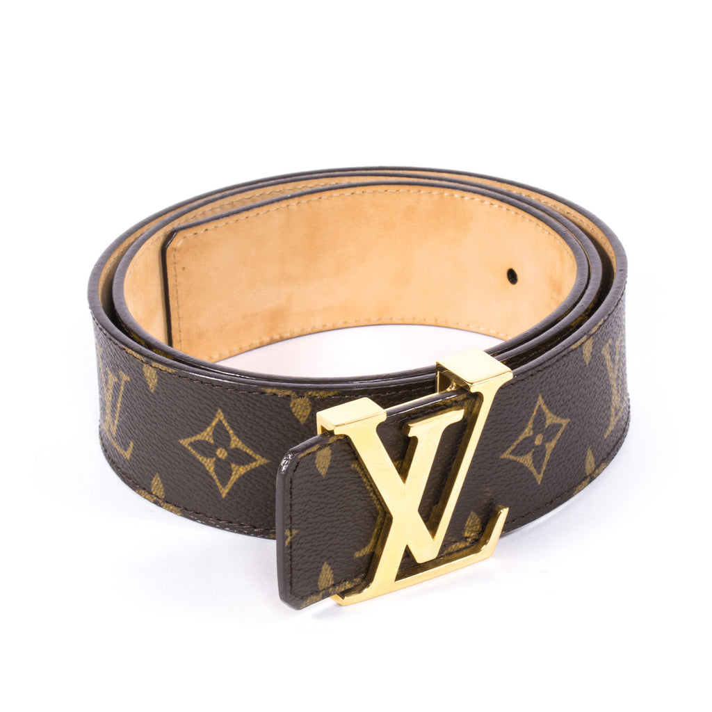 Louis Vuitton Orange Epi Leather Initiales LV Logo Belt Sz 85cm