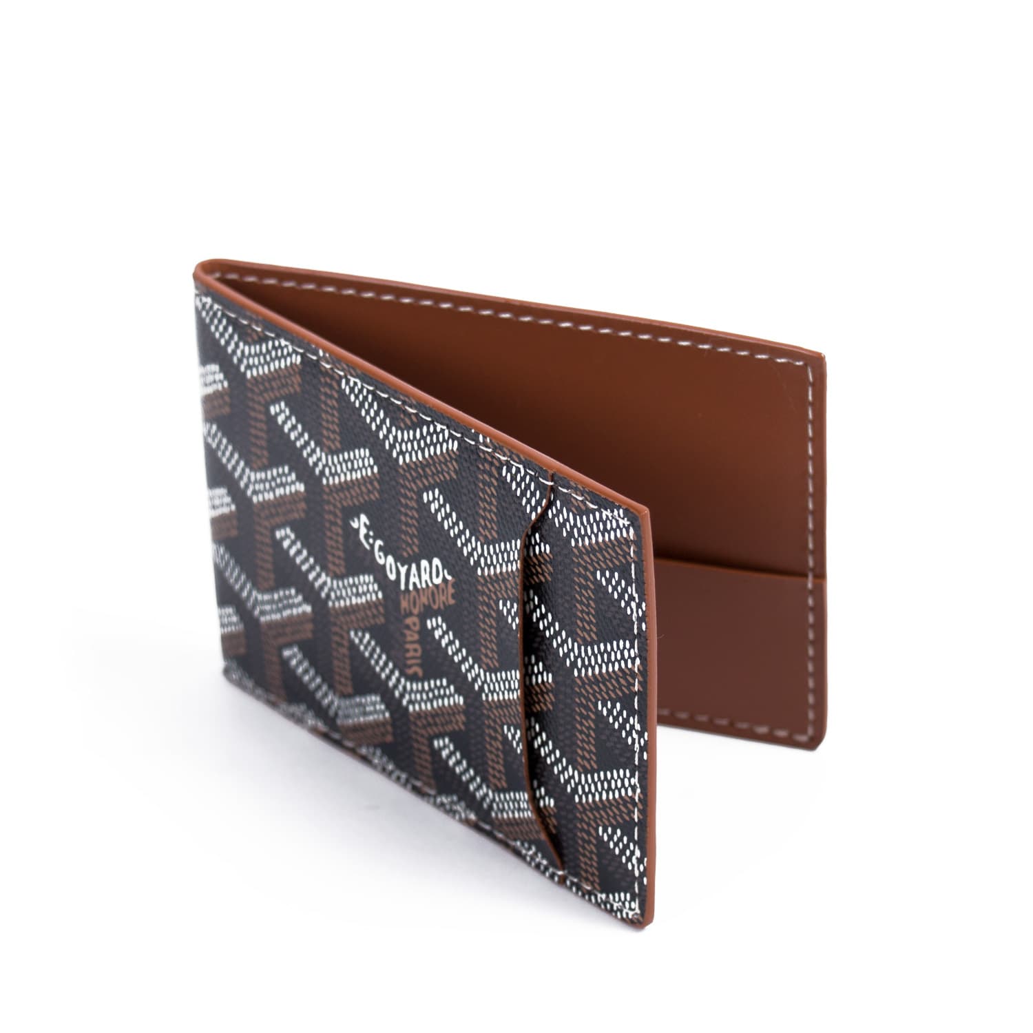 Goyard Brown/White Coated Canvas Victoire Bifold Wallet Goyard