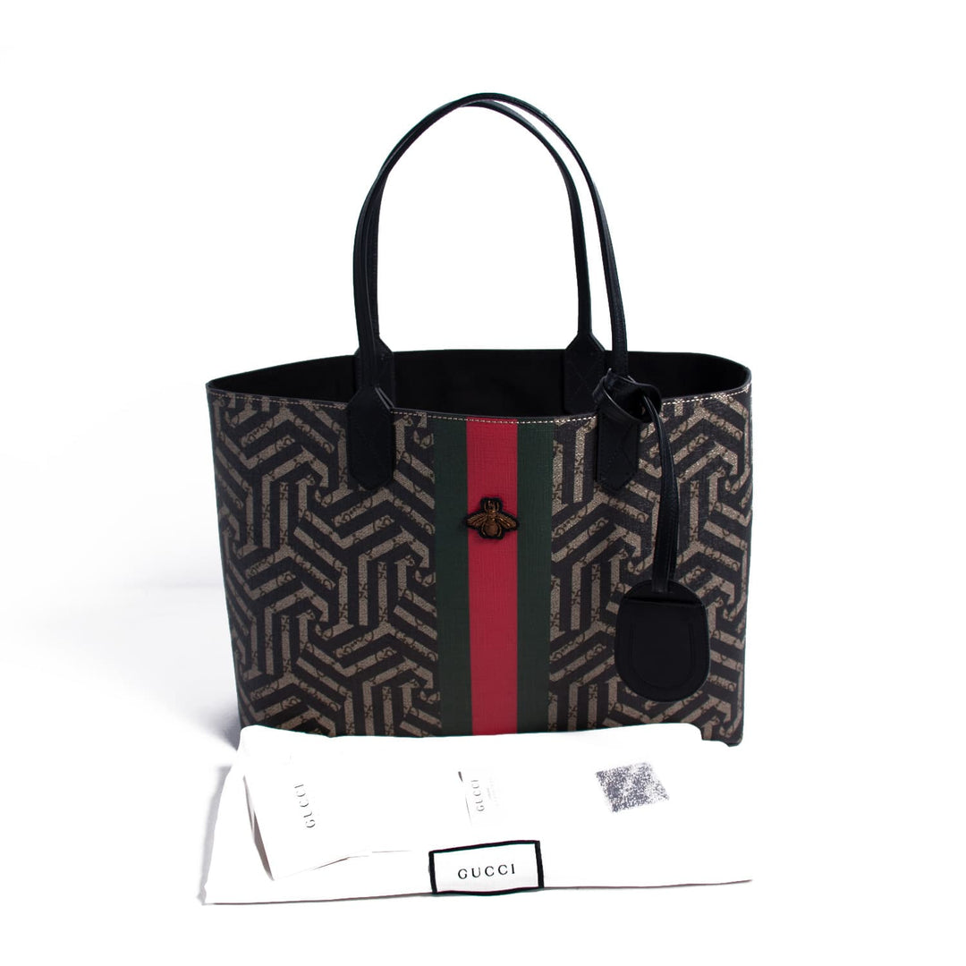Gucci Caleido Web Bee Tote Bag Bags Gucci - Shop authentic new pre-owned designer brands online at Re-Vogue