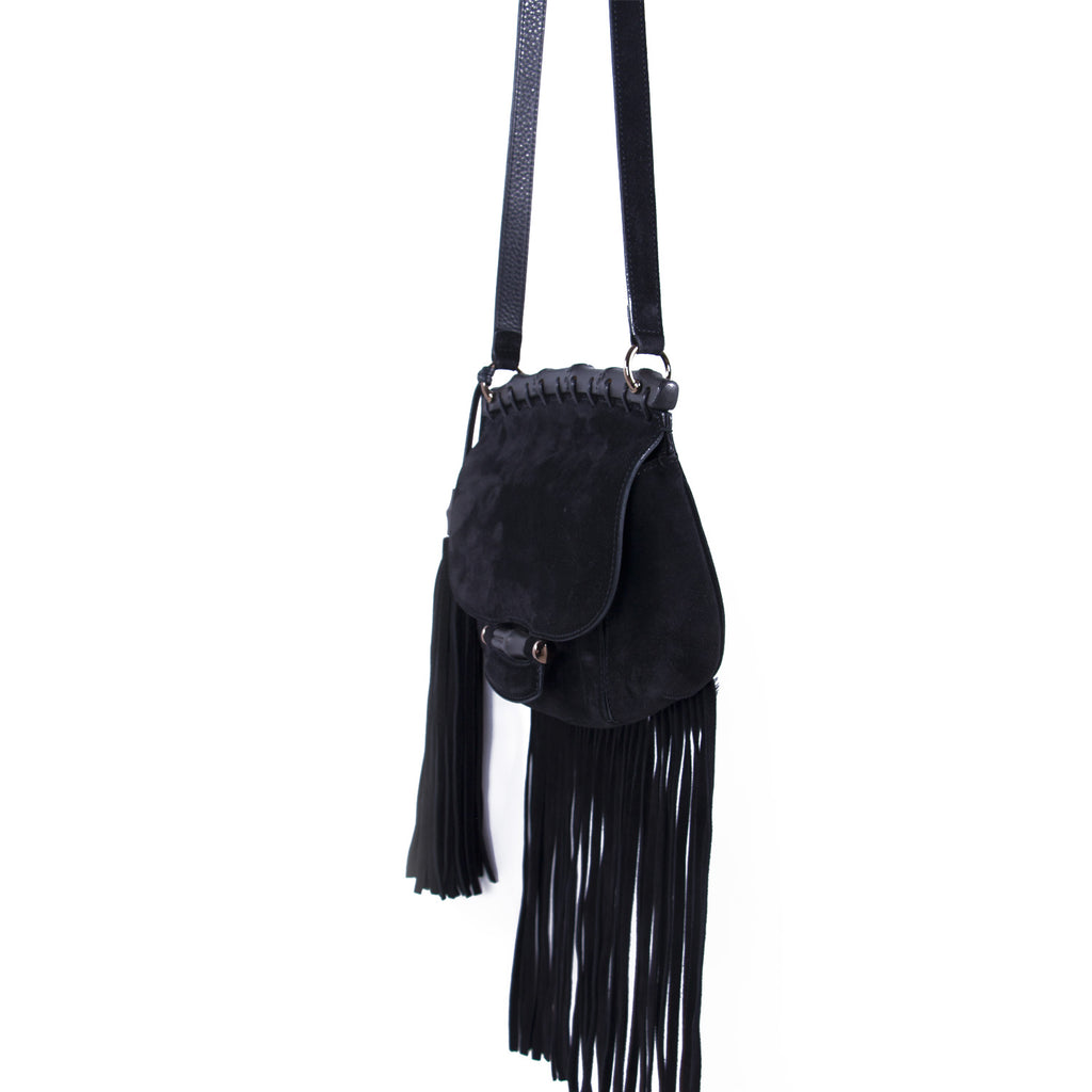 Gucci Nouveau Black Fringe Suede Bag Bags Gucci - Shop authentic new pre-owned designer brands online at Re-Vogue