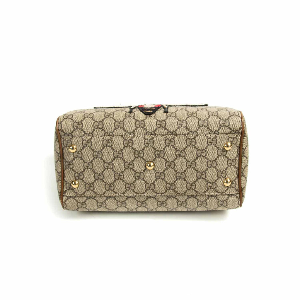 Gucci GG Supreme Embroidered Small Boston Bag Bags Gucci - Shop authentic new pre-owned designer brands online at Re-Vogue