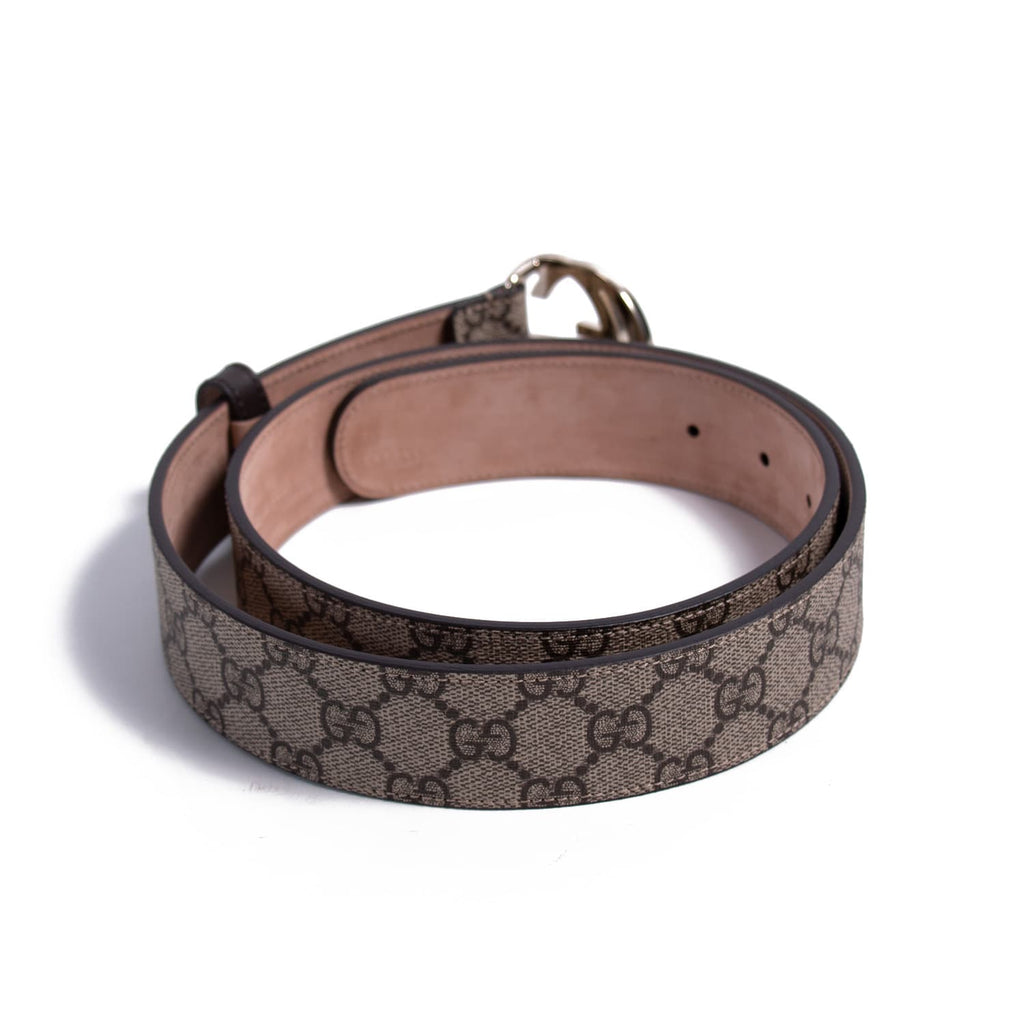 Shop authentic Gucci GG Interlocking Supreme Belt at revogue for just ...