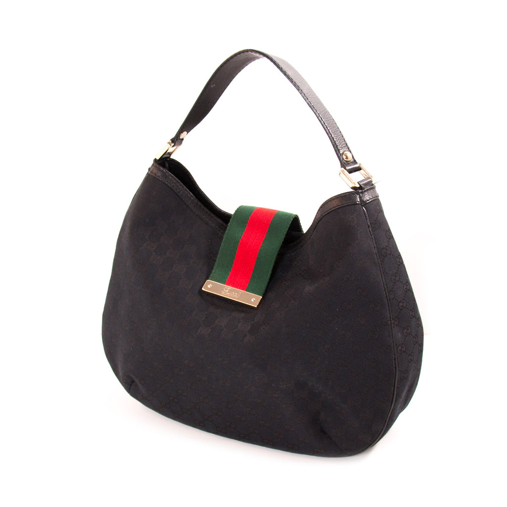 Shopbop Archive Gucci Reins GG Canvas Hobo Bag