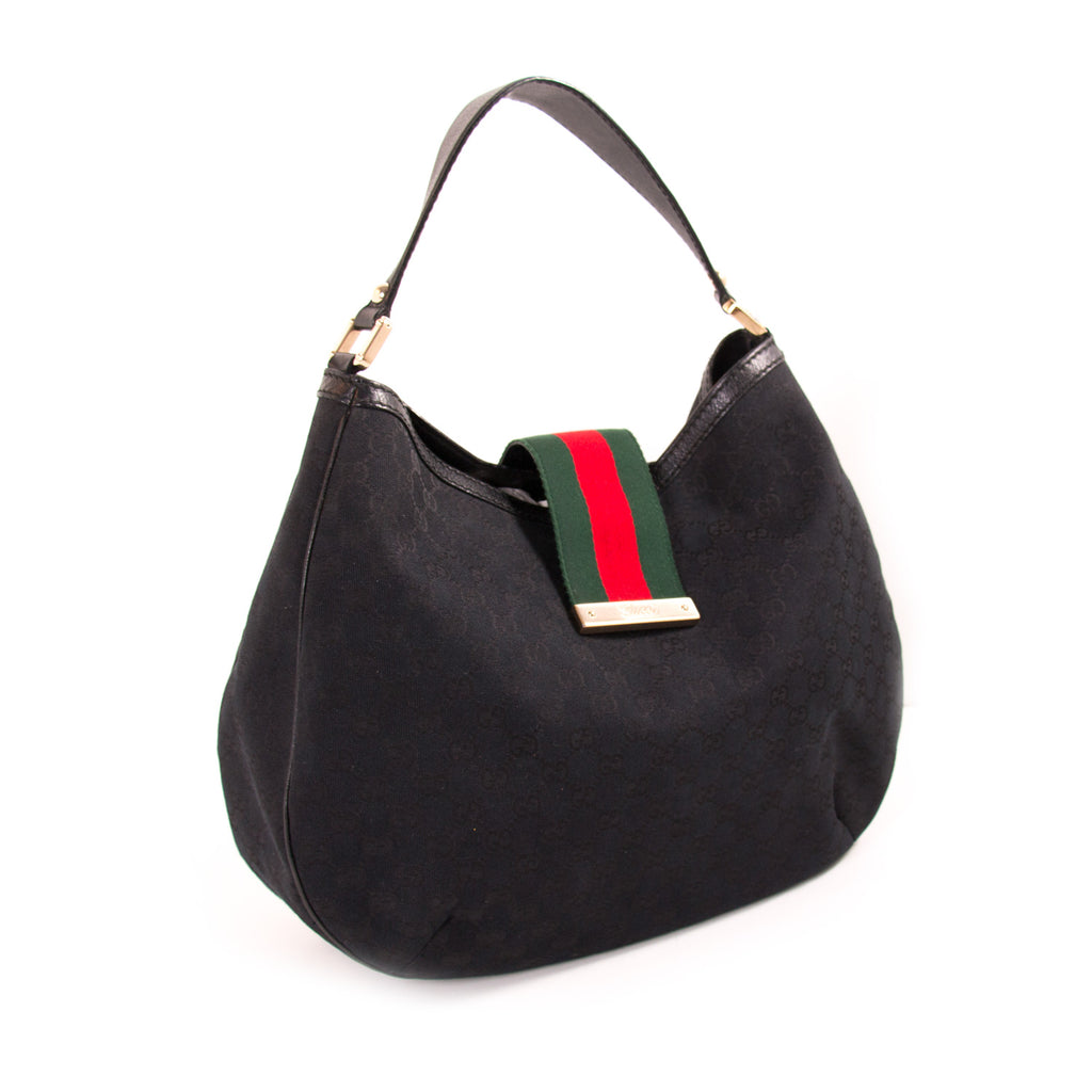 Shopbop Archive Gucci Reins GG Canvas Hobo Bag