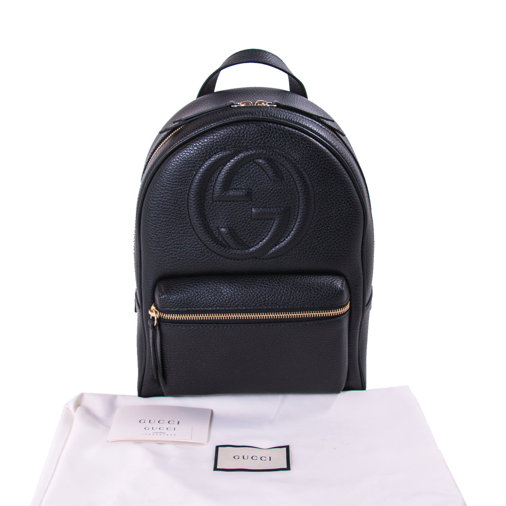 Gucci Soho Textured-Leather Backpack Bags Gucci - Shop authentic new pre-owned designer brands online at Re-Vogue