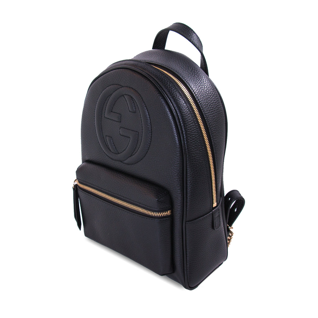Gucci Soho Textured-Leather Backpack Bags Gucci - Shop authentic new pre-owned designer brands online at Re-Vogue