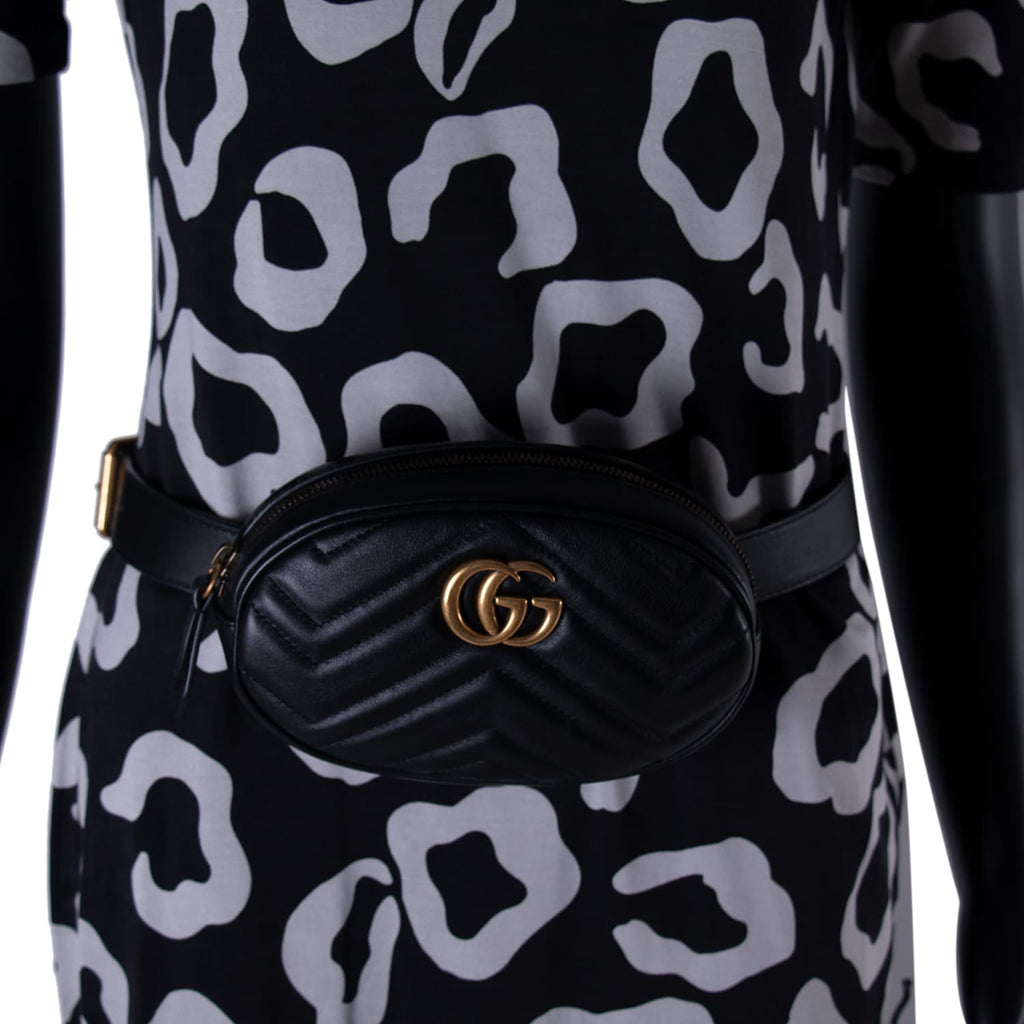 New Authentic Gucci GG Marmont Matelassé Leather Belt Bag Size 85 cm/ 34