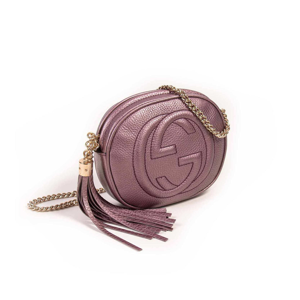 Shop authentic Gucci Soho Mini Leather Disco Bag at revogue for just ...