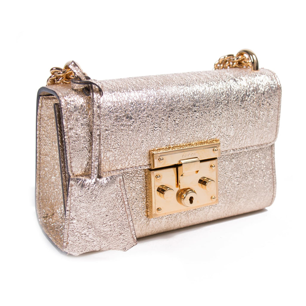 Shop authentic Gucci Metallic Padlock Shoulder Bag at revogue for just ...