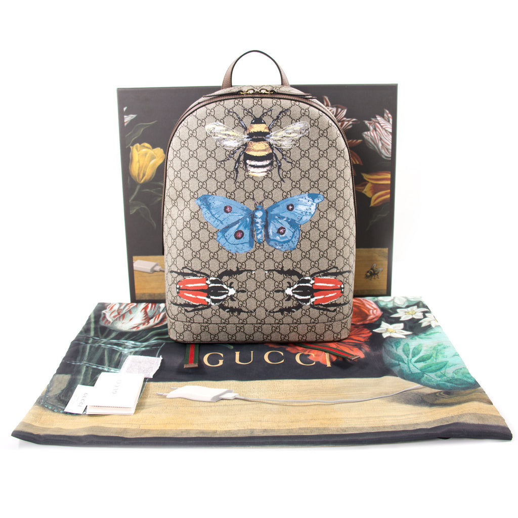 Gucci Supreme GG Insect Backpack Bags Gucci - Shop authentic new pre-owned designer brands online at Re-Vogue