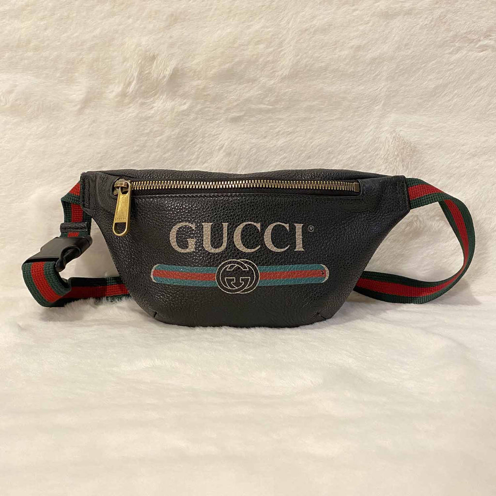 Gucci Print Belt Bag Vintage Logo Small Black