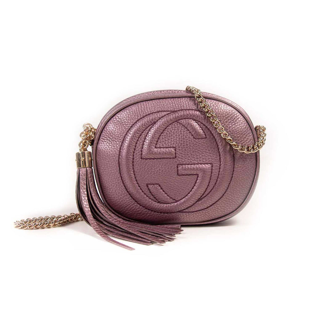 Shop authentic Gucci Soho Mini Leather Disco Bag at revogue for just ...