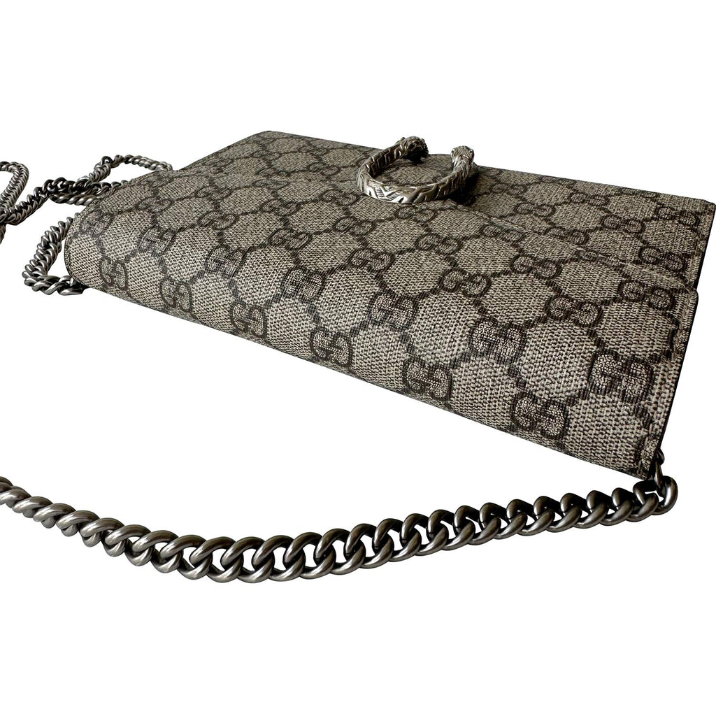 Gucci Dionysus Chain Wallet GG Wallet Mini Brown in Velvet with  Palladium-tone - US