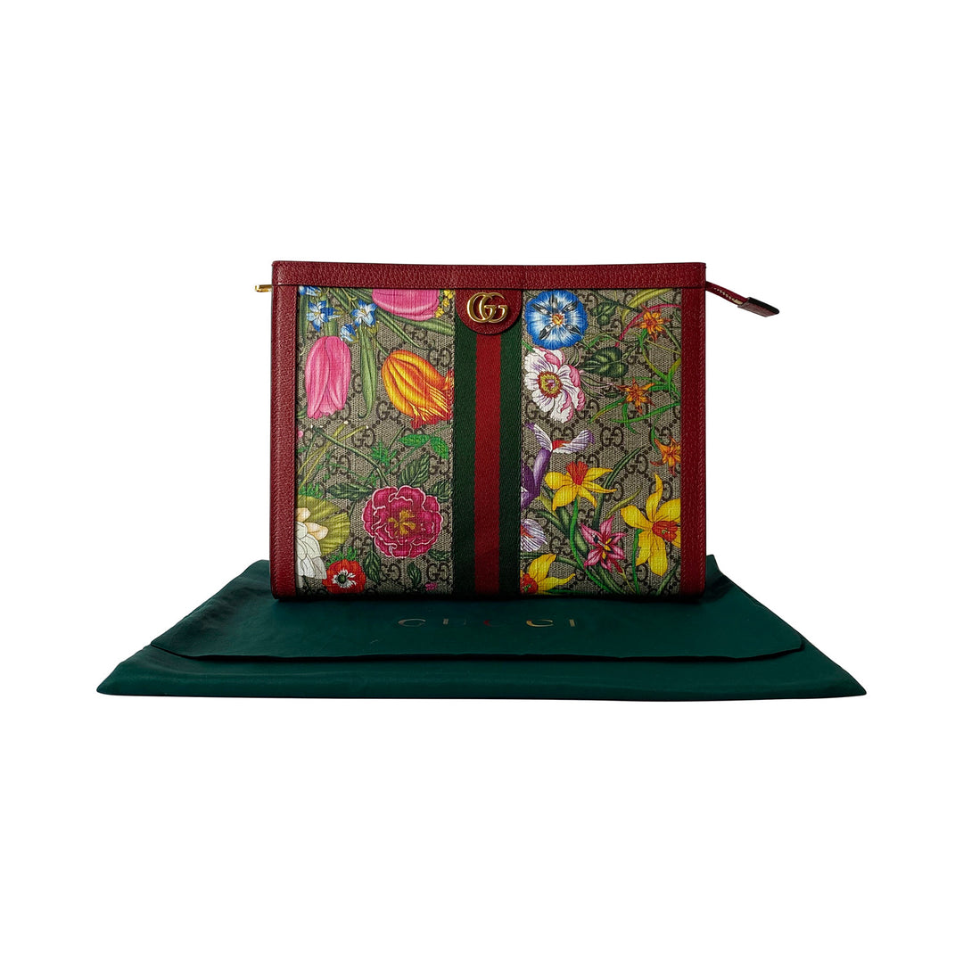 Gucci GG Web Ophidia Floral Toiletry Pouch